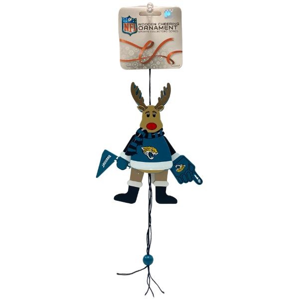 Jacksonville Jaguars Ornaments - Cheer Reindeer Moving Ornaments - 6 For $24.00 - Wholesale Jacksonville Jaguars Product - Jaguars Merchandise 2