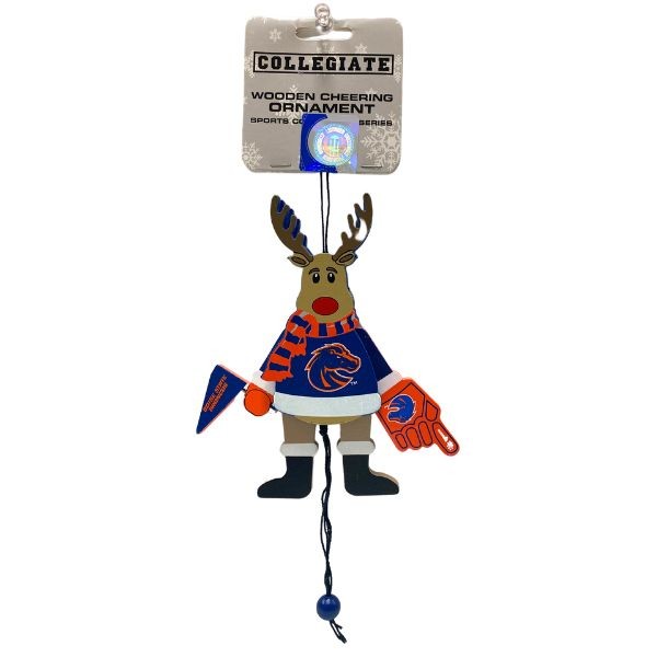 Boise State Ornaments - Cheer Reindeer Moving Ornaments - 6 For $24.00 - Boise State