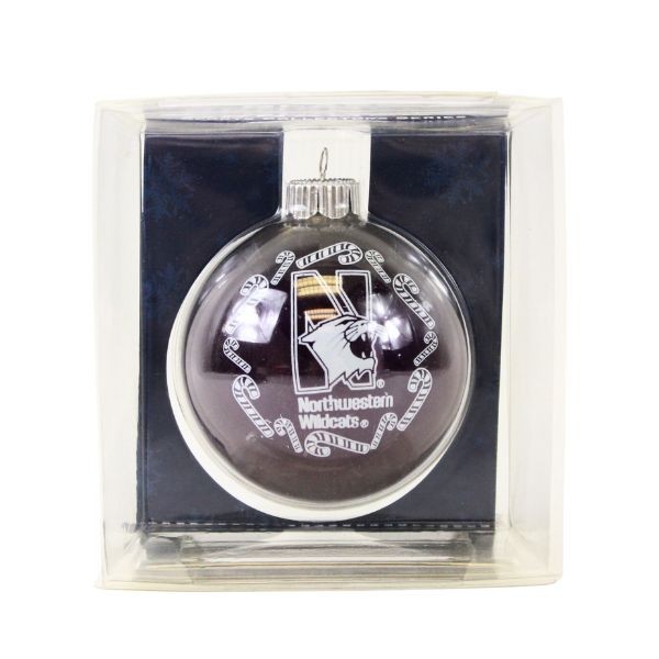 Northwestern Wildcats Ornaments - Candy Cane Ball Style - 6 For $21.00 - Other Teams