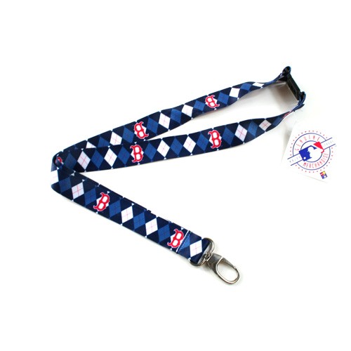 Boston Red Sox Lanyard - Argyle Style Lanyard - 12 For $24.00 - Wholesale Boston Red Sox Products - Red Sox Merchandise