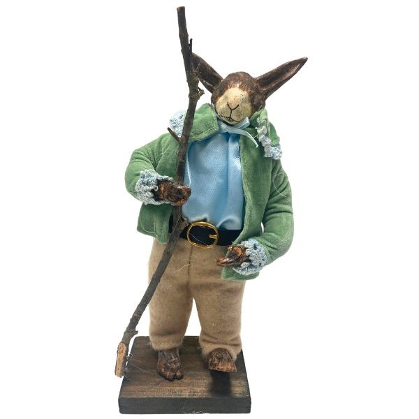 David DeCamp Art - 10" Walking Stick Rabbit Statue - 4 For $20.00