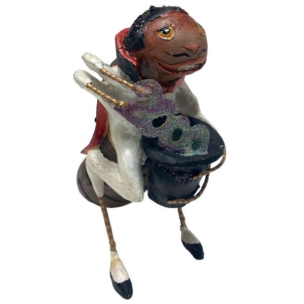 David DeCamp Art - 2000 Bug - 4" Smiling Cricket Bug With TopHat - 6 For $21.00