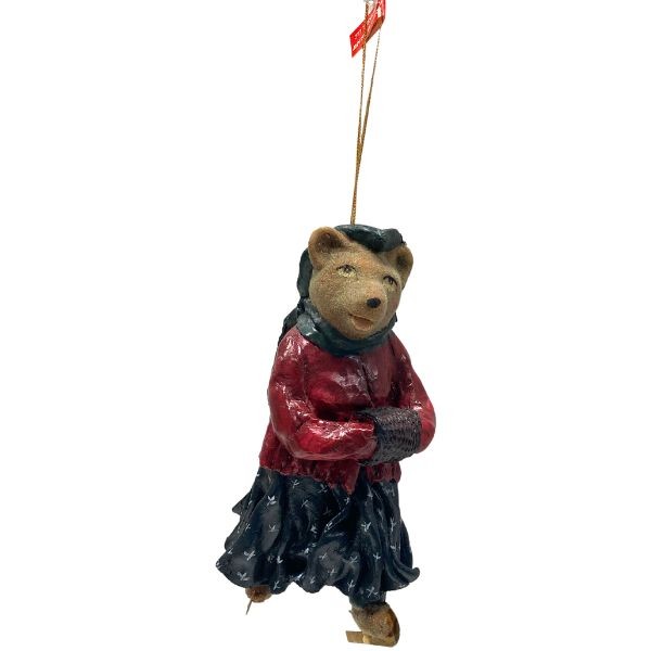 David DeCamp Art - 6" Bear Ice Skating Ornament - 6 For $21.00