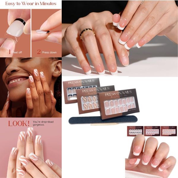 Salon Home - 3Pack of 14PC Sets - Easy To Apply - Press On Nails - 4 Sets For $20.00