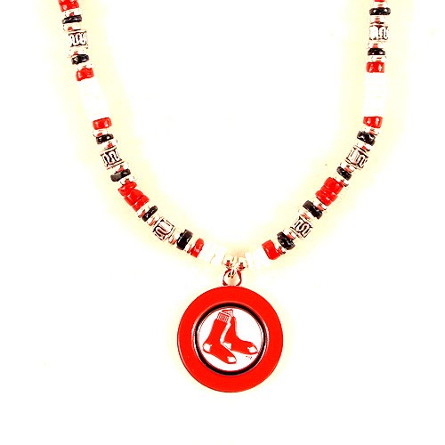 Boston Red Sox Necklace - Natural Shell Necklace - 12 For $84.00 - Wholesale Boston Red Sox Products - Red Sox Merchandise