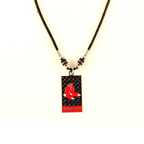 Boston Red Sox Necklaces - Diamond Plate Style - 12 For $39.00 - Wholesale Boston Red Sox Products - Red Sox Merchandise