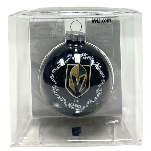 Las Vegas Golden Knights Ornaments - 3.25" Candy Cane Style - 6 For $21.00 - Vegas Golden Knights
