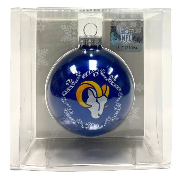Los Angeles Rams Ornaments - 3.25" Candy Cane Style - 6 For $21.00 - Wholesale Los Angeles Rams Products - Rams Merchandise 2