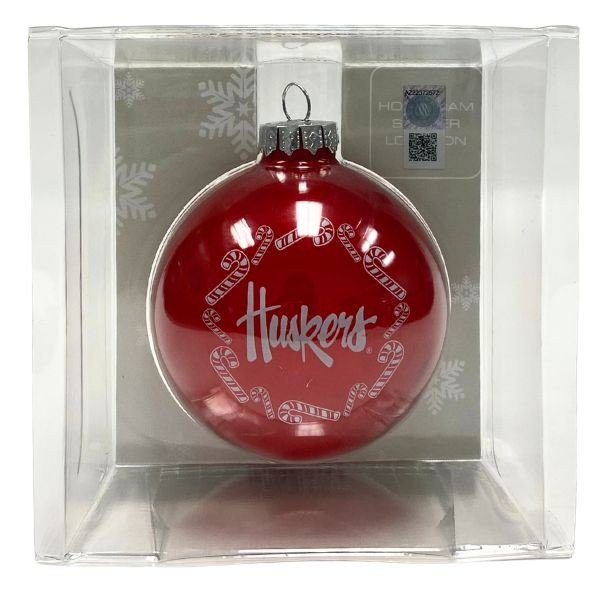 Nebraska Cornhuskers Ornaments - 3.25" Candy Cane Style - 6 For $21.00 - Nebraska Huskers