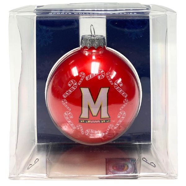 University Of Maryland Ornaments - 3.25" Candy Cane Style - 6 For $21.00 - Maryland Terapins