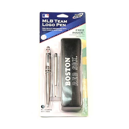Boston Red Sox Pens - Blister Pack Pen with Case - 12 Sets For $24.00 - Wholesale Boston Red Sox Products - Red Sox Merchandise
