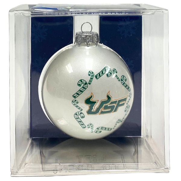USF South Florida Bulls Ornaments - Candy Cane Style - 6 For $21.00 - Wholesale Miami Dolphins Products - Dolphins Merchandise