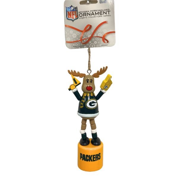 Green Bay Packers Ornaments - PUSH POP Style - 6 For $24.00 - Wholesale Green Bay Packers Products - Packers Merchandise 2