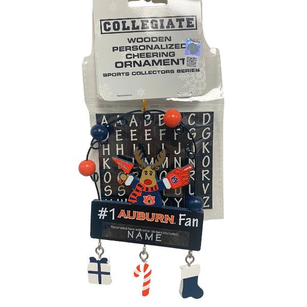 Auburn Tigers Ornaments - Wooden Reindeer - #1 PC Style - 6 For $21.00 - Auburn