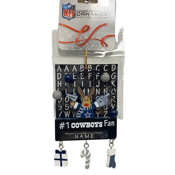 Dallas Cowboys Ornaments - Wooden Reindeer - #1 PC Style - 6 For $21.00 - Wholesale Dallas Cowboys Product - Cowboys Merchandise 2