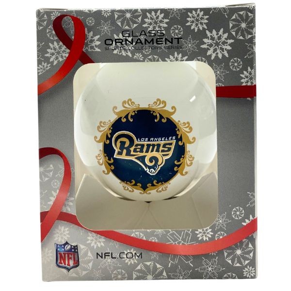 Los Angeles Rams Ornaments - FLEUR Style - 6 For $21.00 - Wholesale Los Angeles Rams Products - Rams Merchandise 2