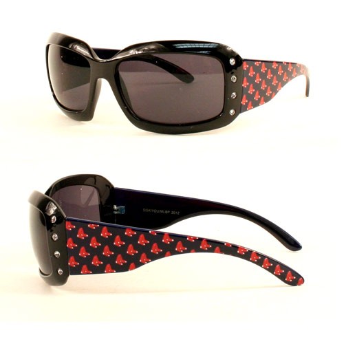 Boston Red Sox Sunglasses - Ladies BLING Style - 12 Pair For $84.00 - Wholesale Boston Red Sox Products - Red Sox Merchandise