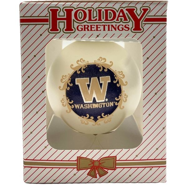 Washington Huskies Ornaments - FLEUR Style - 6 For $21.00 - Washington Huskies