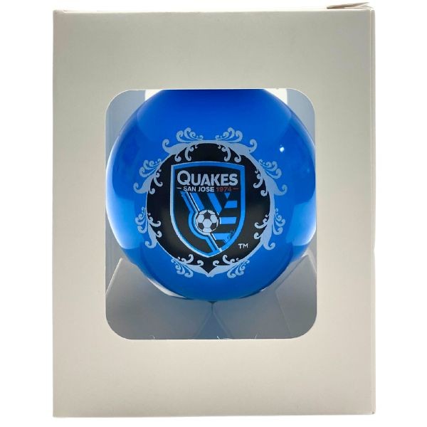 San Jose Quakes FC Ornaments - Soccer - 3.25" Fleur Style - 6 For $21.00 - San Jose Sharks