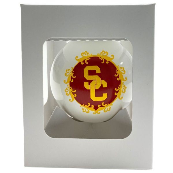 USC Trojans Ornaments - 3.25" Fleur Style - 6 For $21.00 - USC Trojans