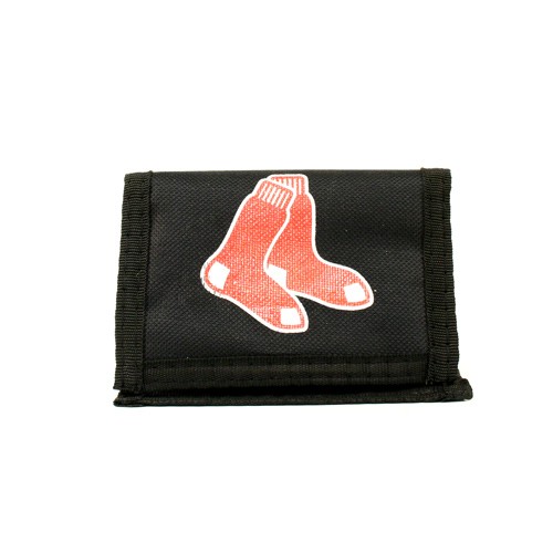 Boston Red Sox Wallets - Nylon Tri-Fold Wallets - (Slight Defects in Printing) - 12 For $36.00 - Wholesale Boston Red Sox Products - Red Sox Merchandise