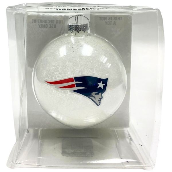 New England Patriots Ornaments - Snowball Ball Style - 6 For $24.00 - Wholesale New England Patriots - Patriots Merchandise 2