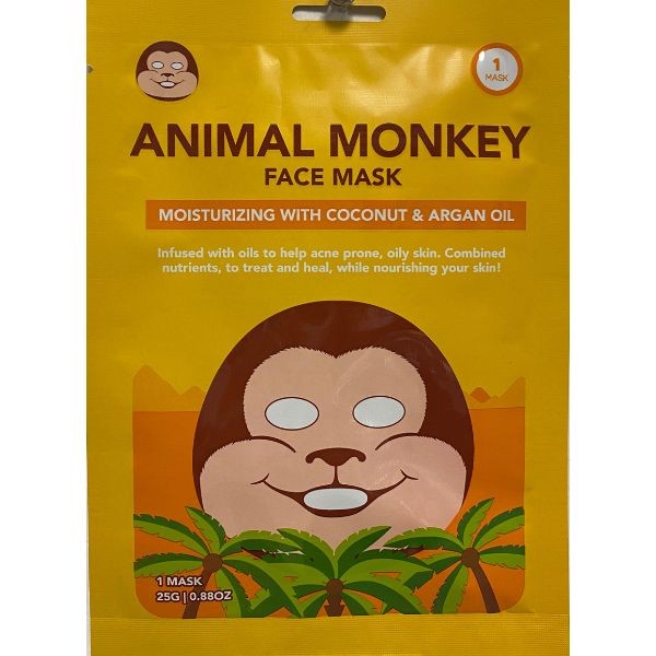 Moisturizing FaceMask - Yellow Pack Monkey - Infused To Help Acne, Oily Skin - Skin Nourishing - 48 Masks For $26.40
