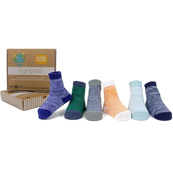 Trumpette Socks - 6Pack Solid Styles - 0 to 12 Months CASEY - #897830 - 6 Packs For $21.00