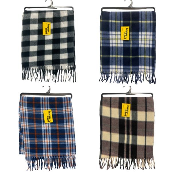 Wholesale Fleece Scarves - Happy Scarf - PrePriced: $12.99 - Colors May Vary - 36 For $36.00 - Wholesale Apparel - Wholesale NFL Shirts - Wholesale Jerseys