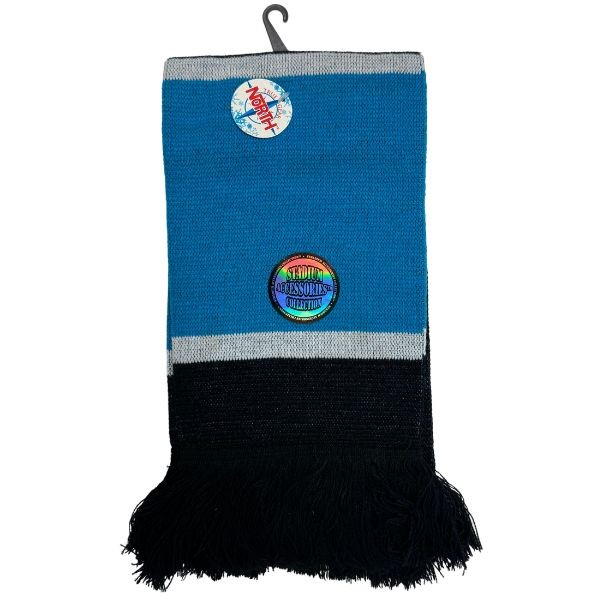 Gear North - Stadium Collection - Light Blue.Black White Stripe - 7"x48" Heavy Knit Scarf - 12 For $42.00 - Wholesale Apparel - Wholesale NFL Shirts - Wholesale Jerseys