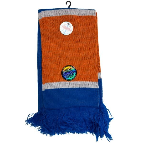 Gear North - Stadium Collection - Orange.COBALT Blue White Stripe - 7"x48" Heavy Knit Scarf - 12 For $42.00 - Wholesale Apparel - Wholesale NFL Shirts - Wholesale Jerseys