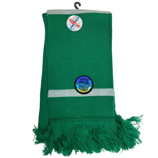 Gear North - Stadium Collection - Solid Green White Stripe - 7"x48" Heavy Knit Scarf - 12 For $42.00 - Wholesale Apparel - Wholesale NFL Shirts - Wholesale Jerseys