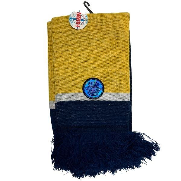 Gear North - Stadium Collection - Yellow.Blue White Stripe - 7"x48" Heavy Knit Scarf - 12 For $42.00 - Wholesale Apparel - Wholesale NFL Shirts - Wholesale Jerseys