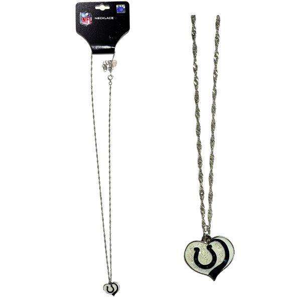 Indianapolis Colts Necklaces - MLB Heart Charm Style - 12 For $30.00 - Wholesale Indianapolis Colts Products - Colts Merchandise 2
