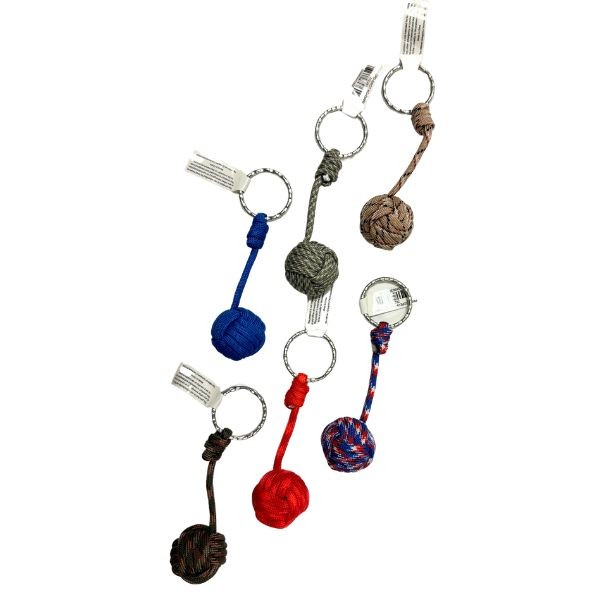 Wholesale Keychains - Assorted Color Paracord Keychains - 60 For $30.00