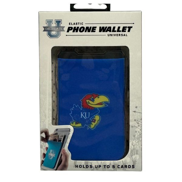 Kansas Jayhawks Wallets - Single Pack - Phone Wallets - Strong 3M Adhesive - 12 For $36.00 - Kansas Jayhawks