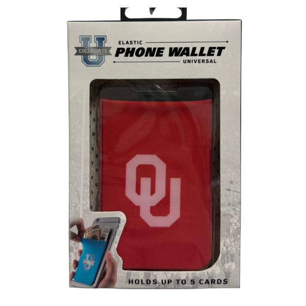 Oklahoma Sooners Wallets - Single Pack - Phone Wallets - Strong 3M Adhesive - 12 For $36.00 - Oklahoma