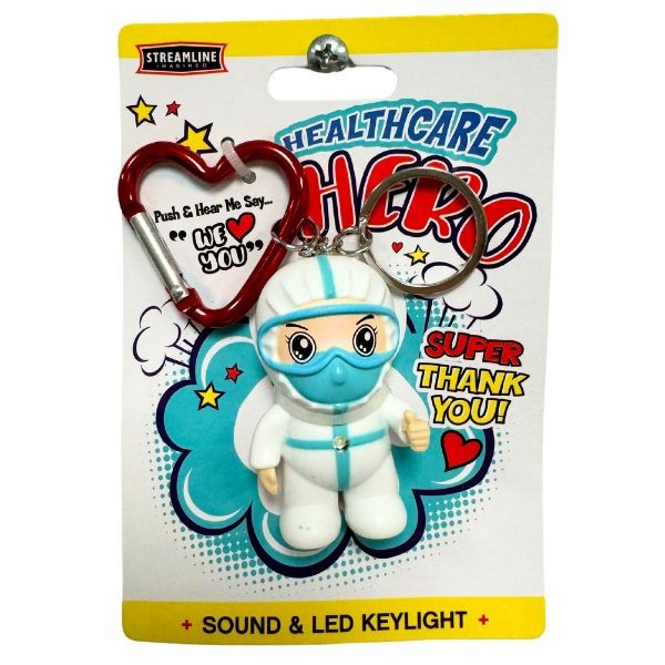 LED Mini Flashlight Keychain - Sound And Light - Healthcare Heroes - 24 For $24.00