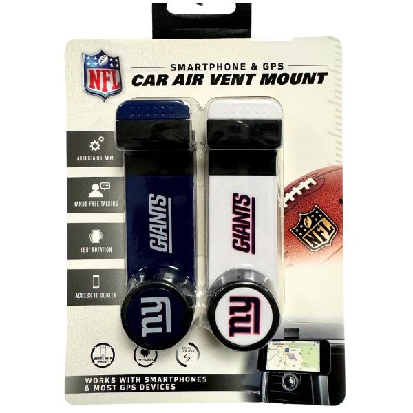 New York Giants - Smartphone And GPS 2Pack Set - Auto Air Vent Mounts - 6 Packs For $21.00 - Wholesale New York Giants Product - Giants Merchandsie