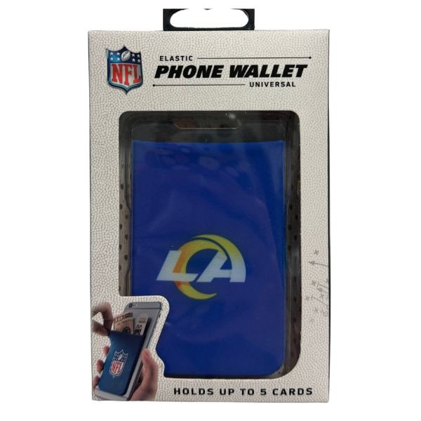 Los Angeles Rams Wallets - Single Pack - Phone Wallets - Strong 3M Adhesive - 12 For $36.00 - Wholesale Los Angeles Rams Products - Rams Merchandise 2