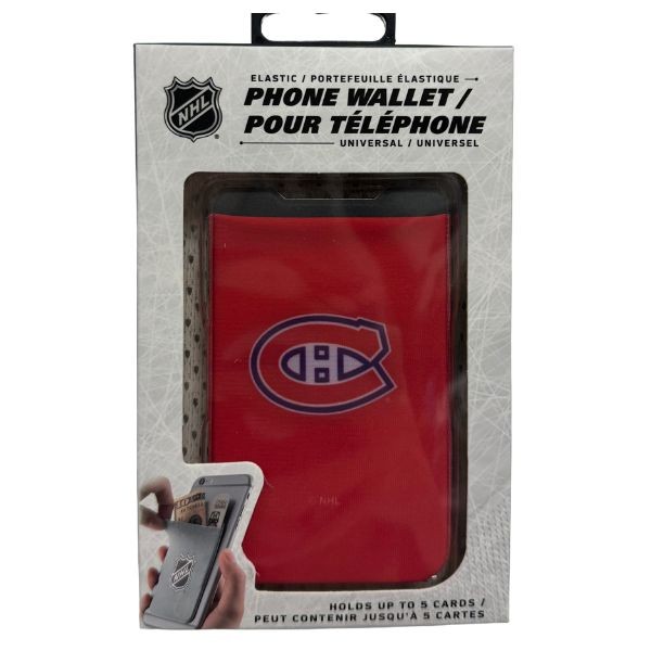 Montreal Canadiens Tech Wallets - Single Pack - Phone Wallets - Strong 3M Adhesive - 12 For $36.00 - Montreal Canadiens
