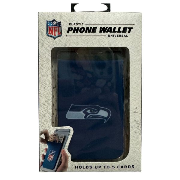 Seattle Seahawks Wallets - Single Pack - Phone Wallets - Strong 3M Adhesive - 12 For $36.00 - Wholesale Seattle Seahawks Product - Seahawks Merchandise 2