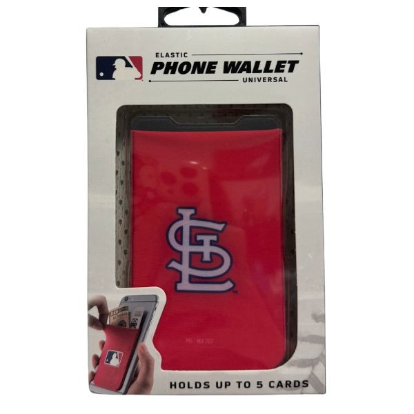 St. Louis Cardinals Wallets - Single Pack - Phone Wallets - Strong 3M Adhesive - 12 For $36.00 - Wholesale St Louis Cardinals Products - Cardinals Merchandise