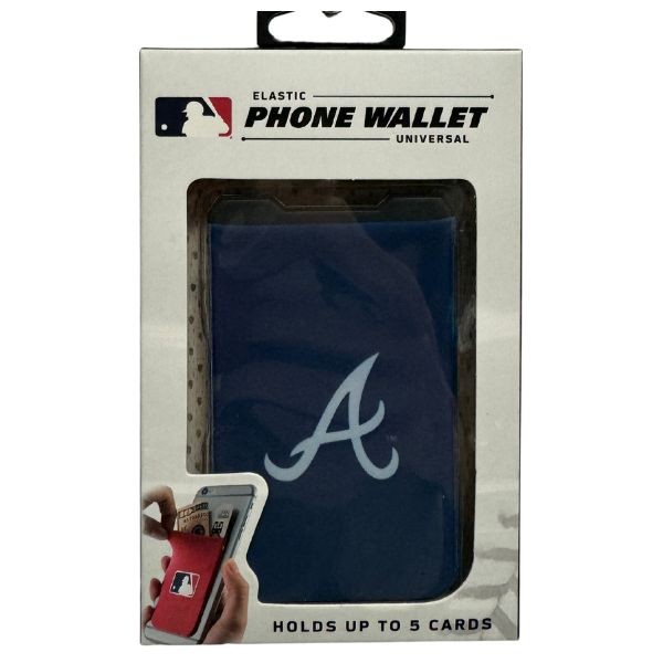 Atlanta Braves Tech Wallets - Single Pack - Phone Wallets - Strong 3M Adhesive - 12 For $36.00 - Wholesale Atlanta Braves Product - Braves Merchandise 2