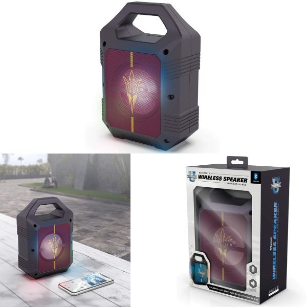 Arizona State Sun Devils - Bluetooth XL 9" Speaker - LED Lighting and FM Radio - 2 For $15.00 - Arizona State