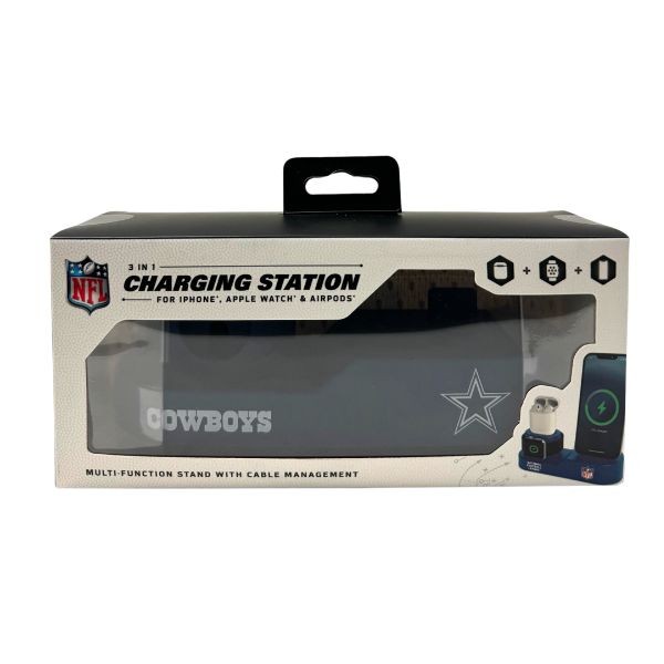 Dallas Cowboys Gear - 3in1 Charging Station - For Iphone - Apple Watch - Airpods - With Stand and Cable Management - 2 For $15.00 - Wholesale Dallas Cowboys Product - Cowboys Merchandise