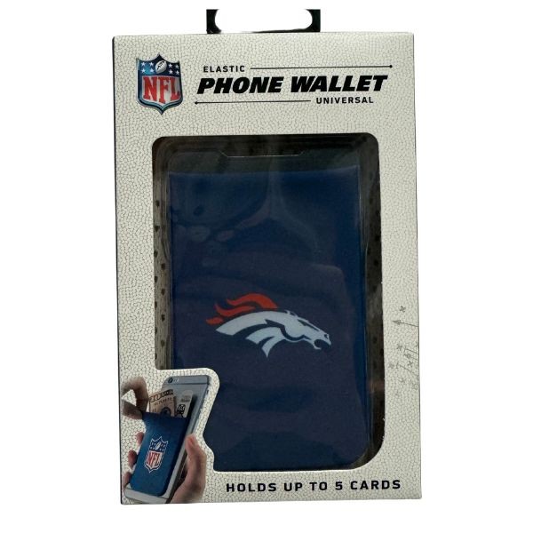 Denver Broncos Wallets - Single Pack - Phone Wallets - Strong 3M Adhesive - 12 For $36.00 - Wholesale Denver Broncos Products - Denver Merchandise 2