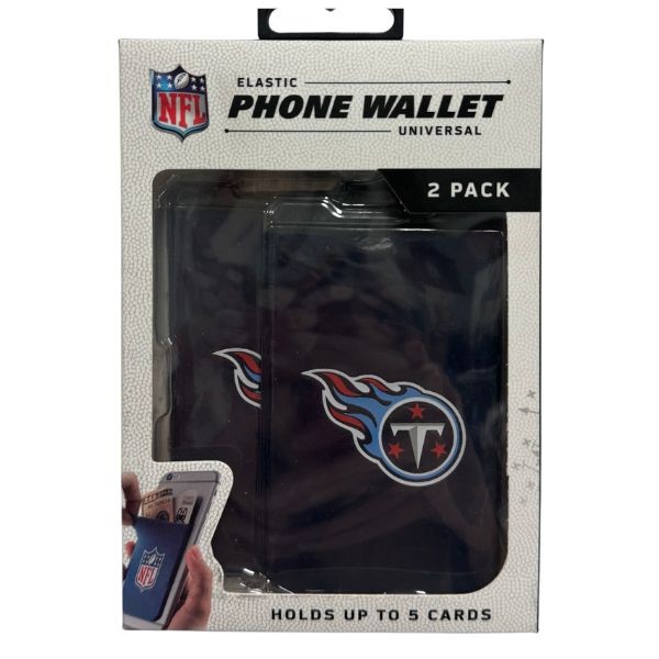 Tennessee Titans Wallets - 2PACK Phone Wallet - Strong 3M Adhesive - 6 Packs For $21.00 - Wholesale Tennessee Titans Product - Titans Merchandise