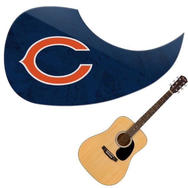 Chicago Bears - Team Color Guitar Pick Guards - 24 For $24.00 - Wholesale Chicago Bears Products - Bears Merchandise 2