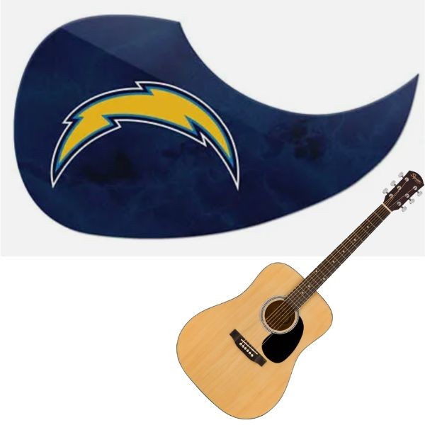 Los Angeles Chargers - Team Color Guitar Pick Guards - 24 For $24.00 - Wholesale Los Angeles Chargers Products - Chargers Merchandise